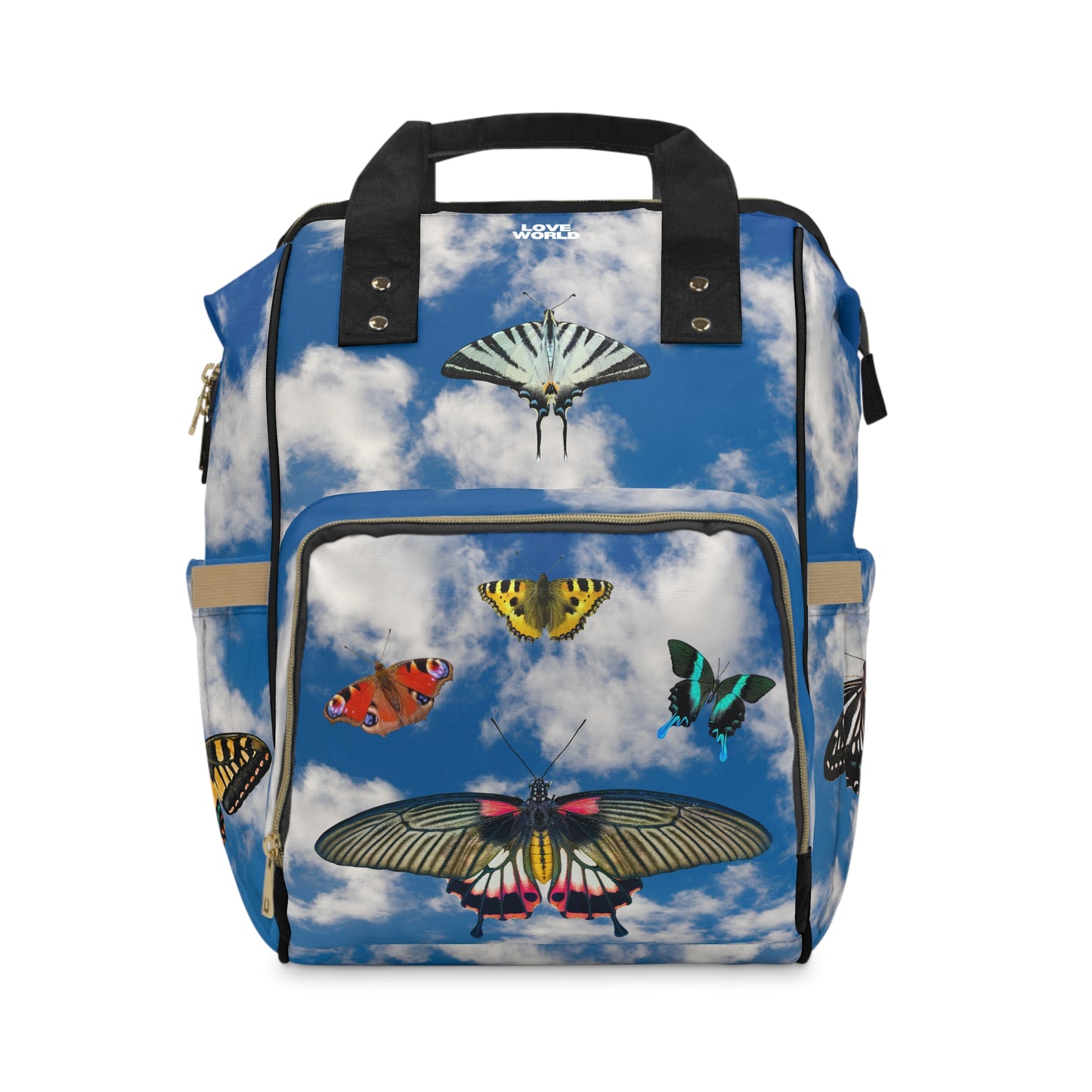 Sky full of butterflies diaper bag