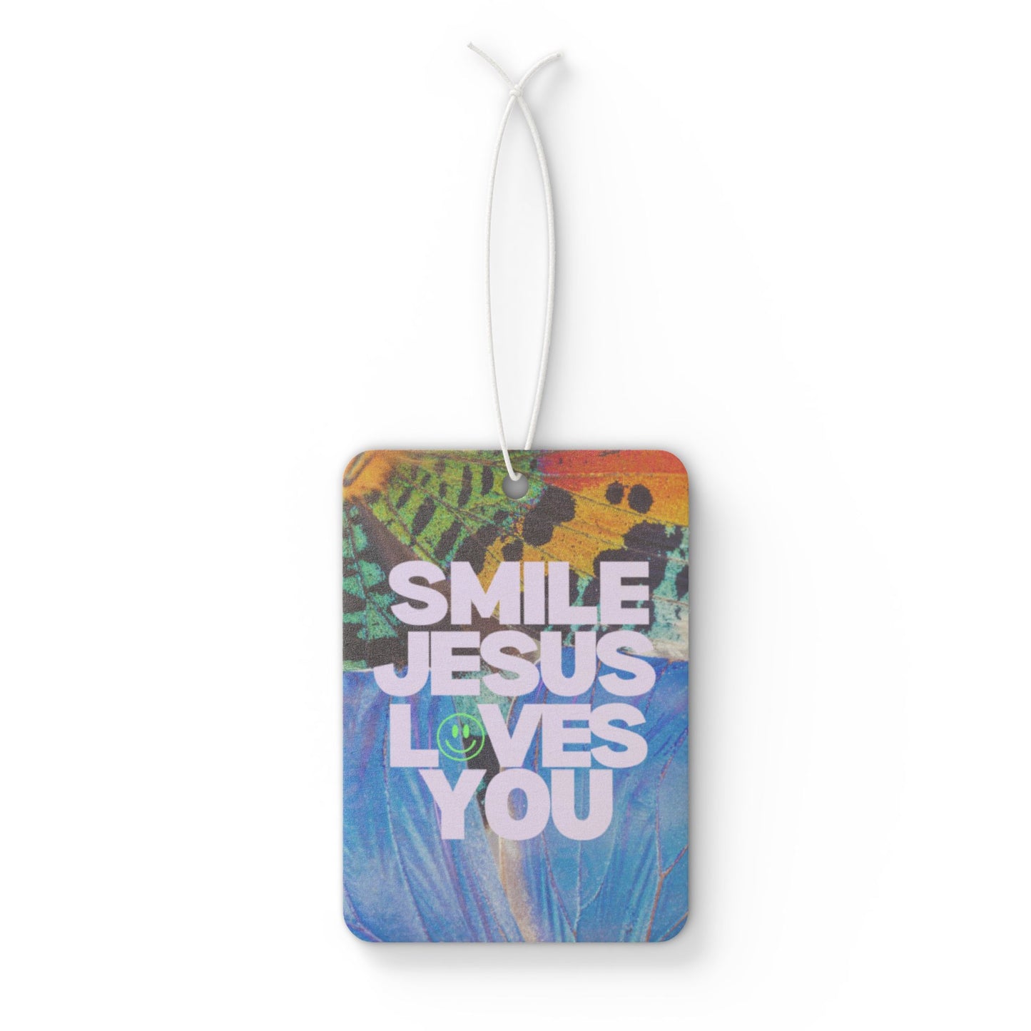 Smile Jesus Loves You car air freshener