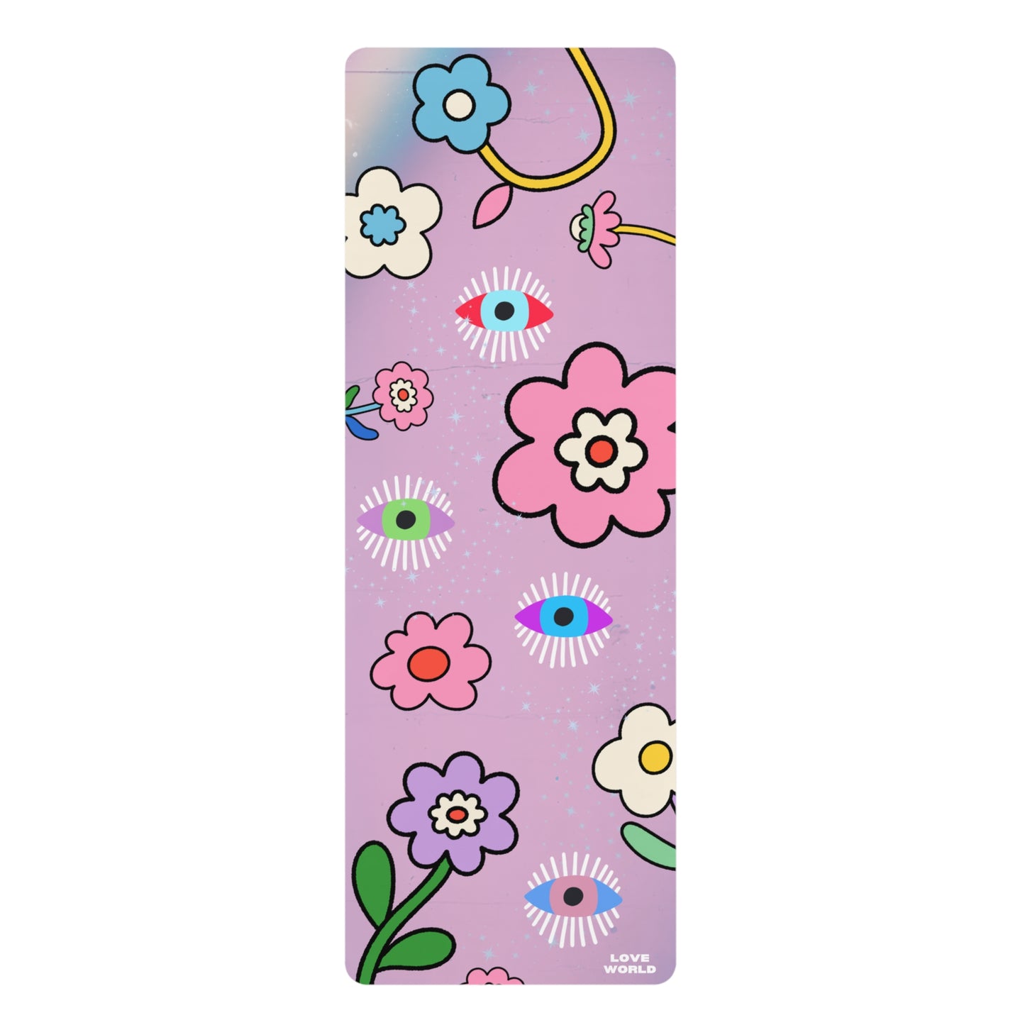 Eye dream of flowers yoga mat