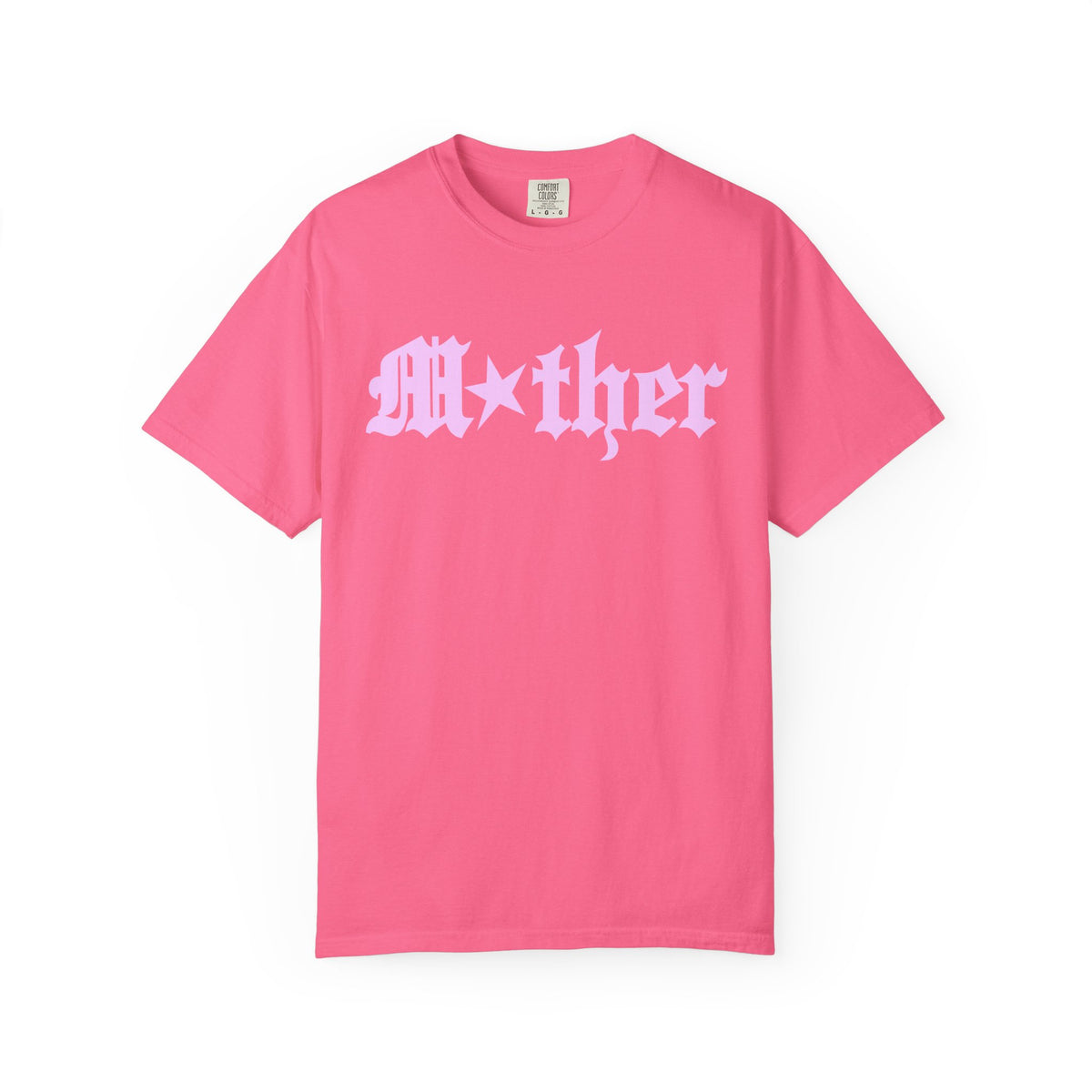 LOVE WORLD M*ther Tee in Crunchberry — Comfort Colors grungecore mom graphic te
