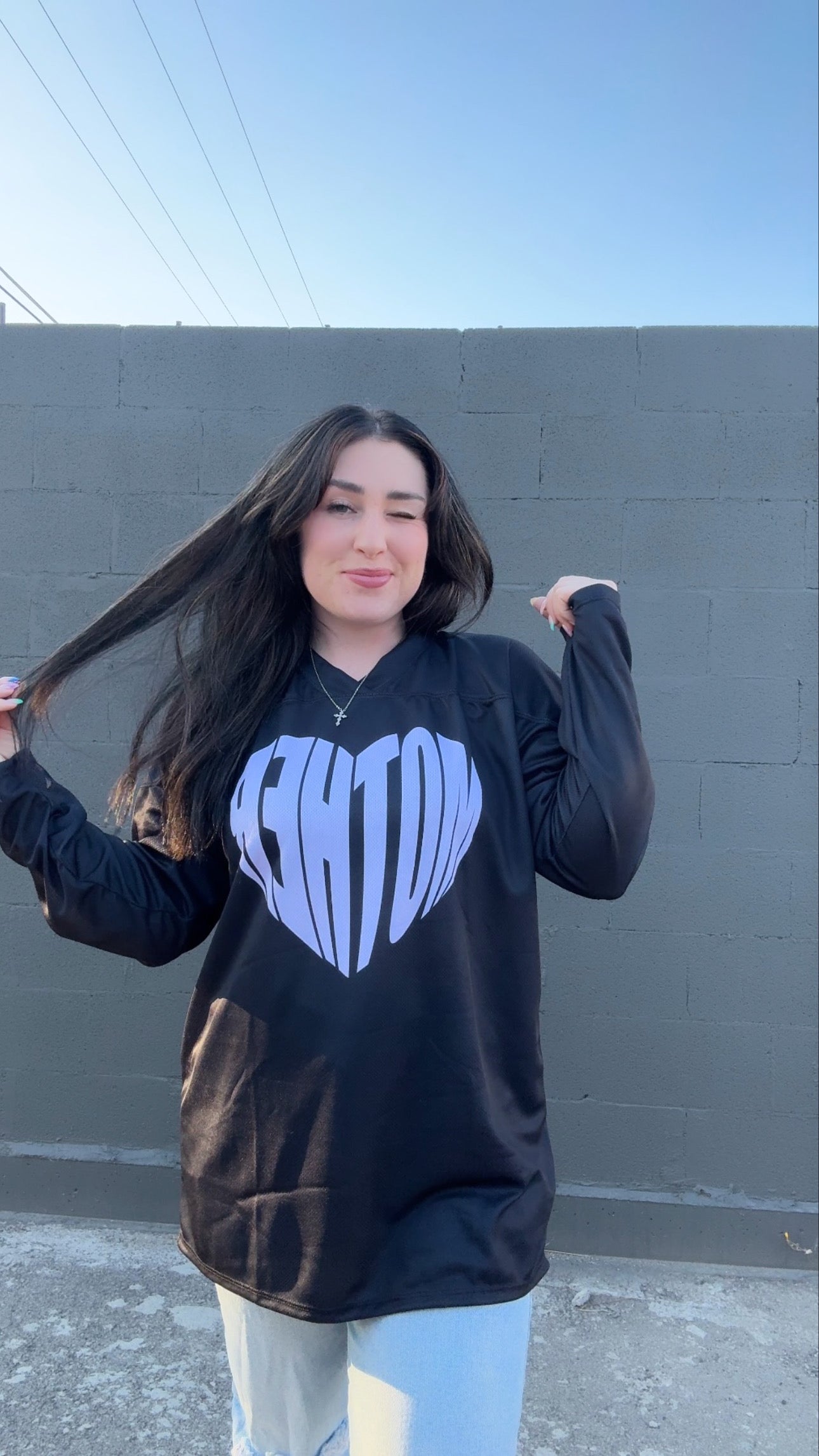 Love World Mother jersey~black