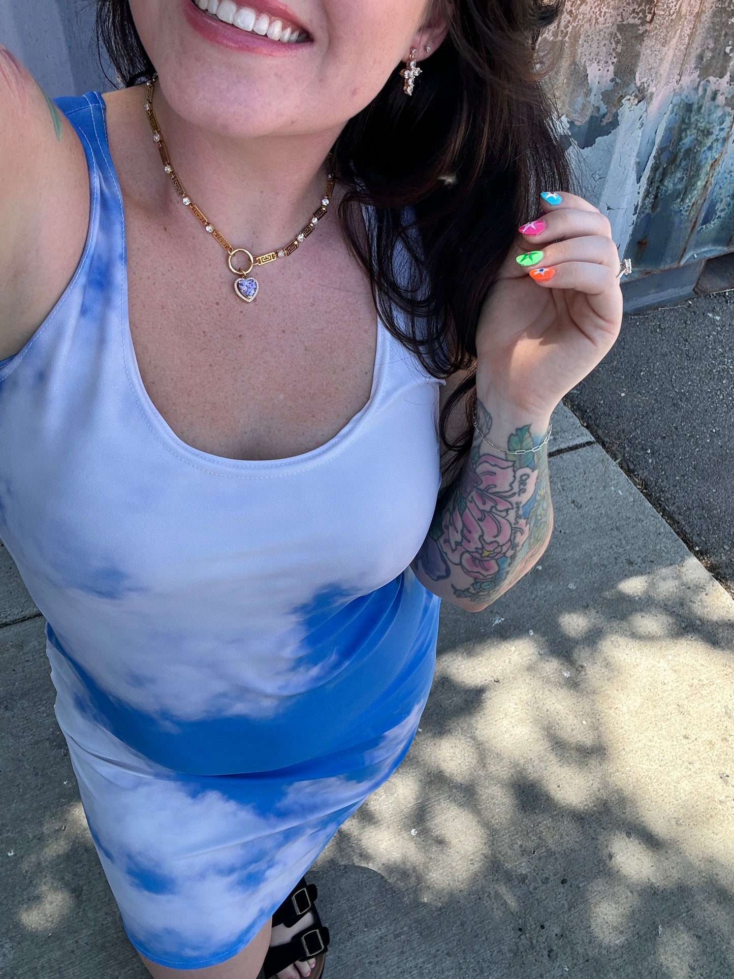 Cloudy day bodycon dress