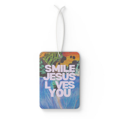 Smile Jesus Loves You car air freshener