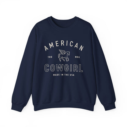 American cowgirl crewneck