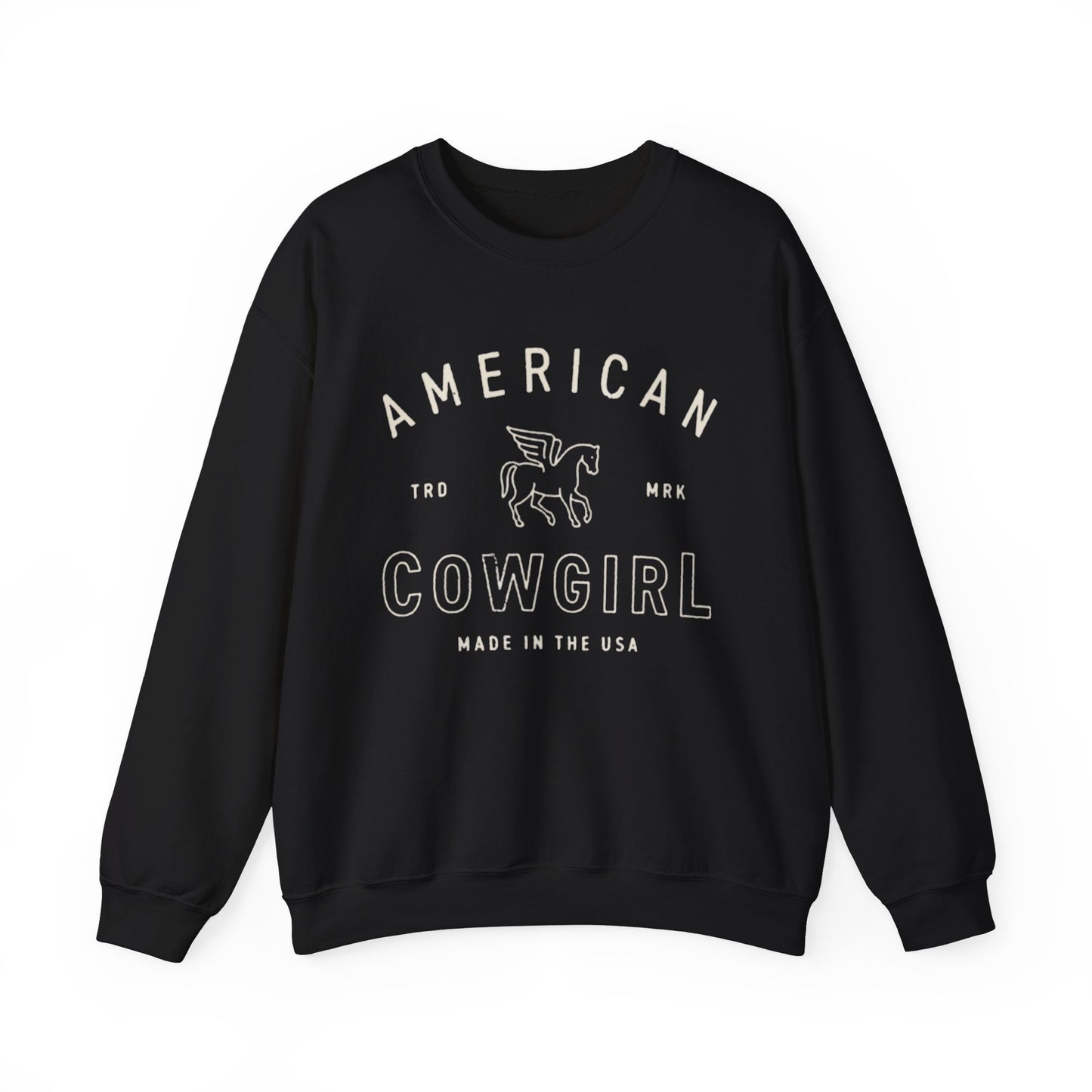 American cowgirl crewneck