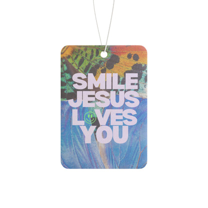Smile Jesus Loves You car air freshener