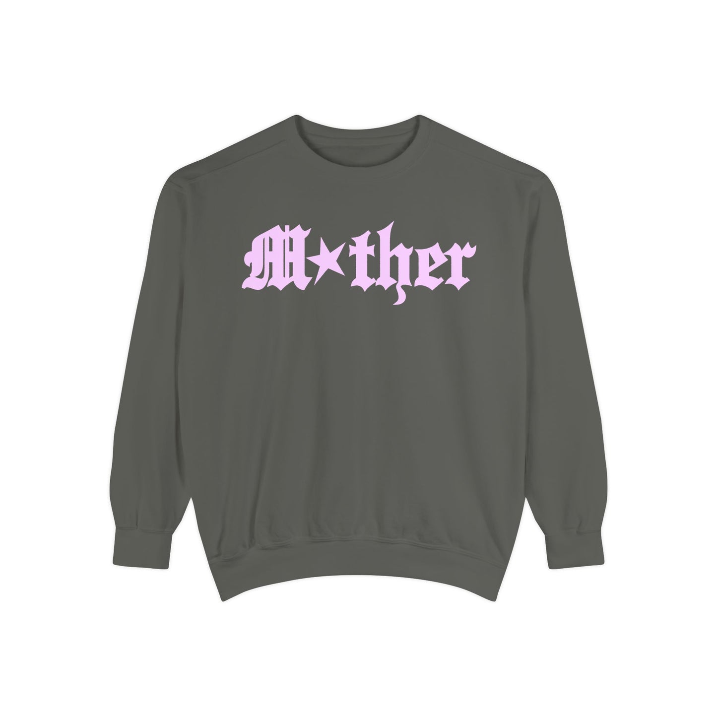 Gray sweatshirt with pink text on a white background, Mother shirt, Loveworldllc,loveworld.com,gifts for mom, graphic sweater, Streetwear sweater, trendy sweater 