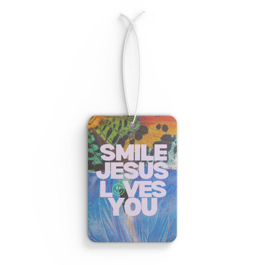 Smile Jesus Loves You car air freshener