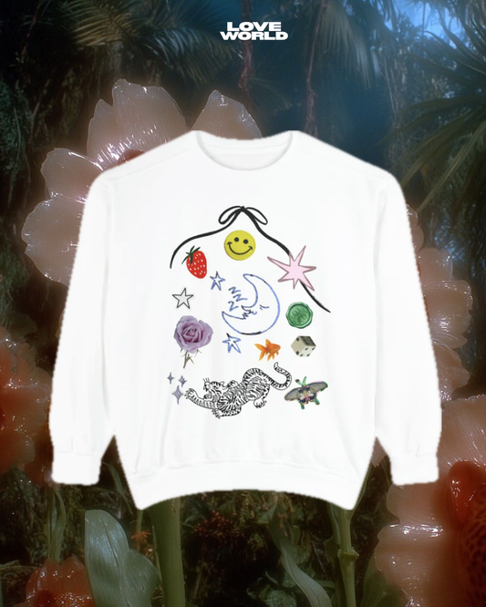 Mood ring collage sweater