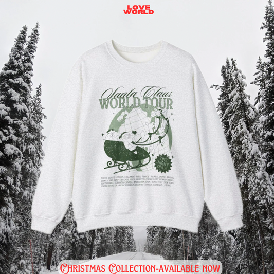 Santa world tour ~green crewneck
