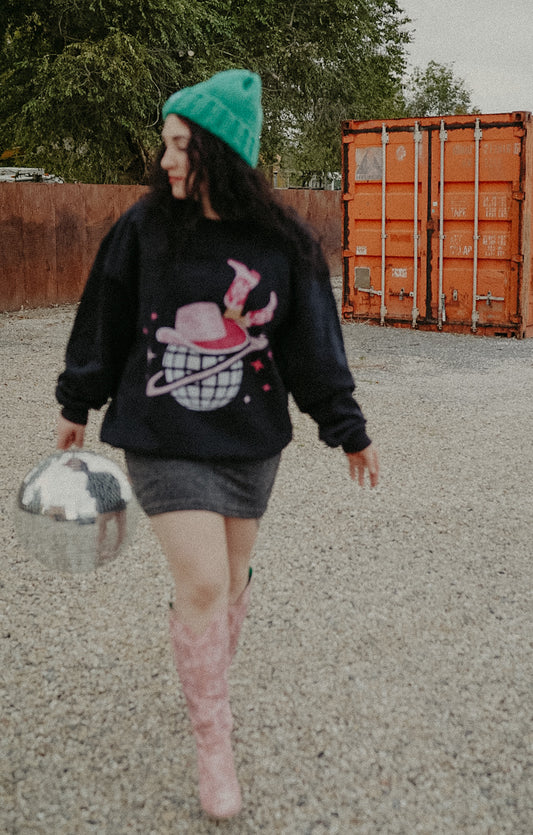 Space cowgirl crewneck