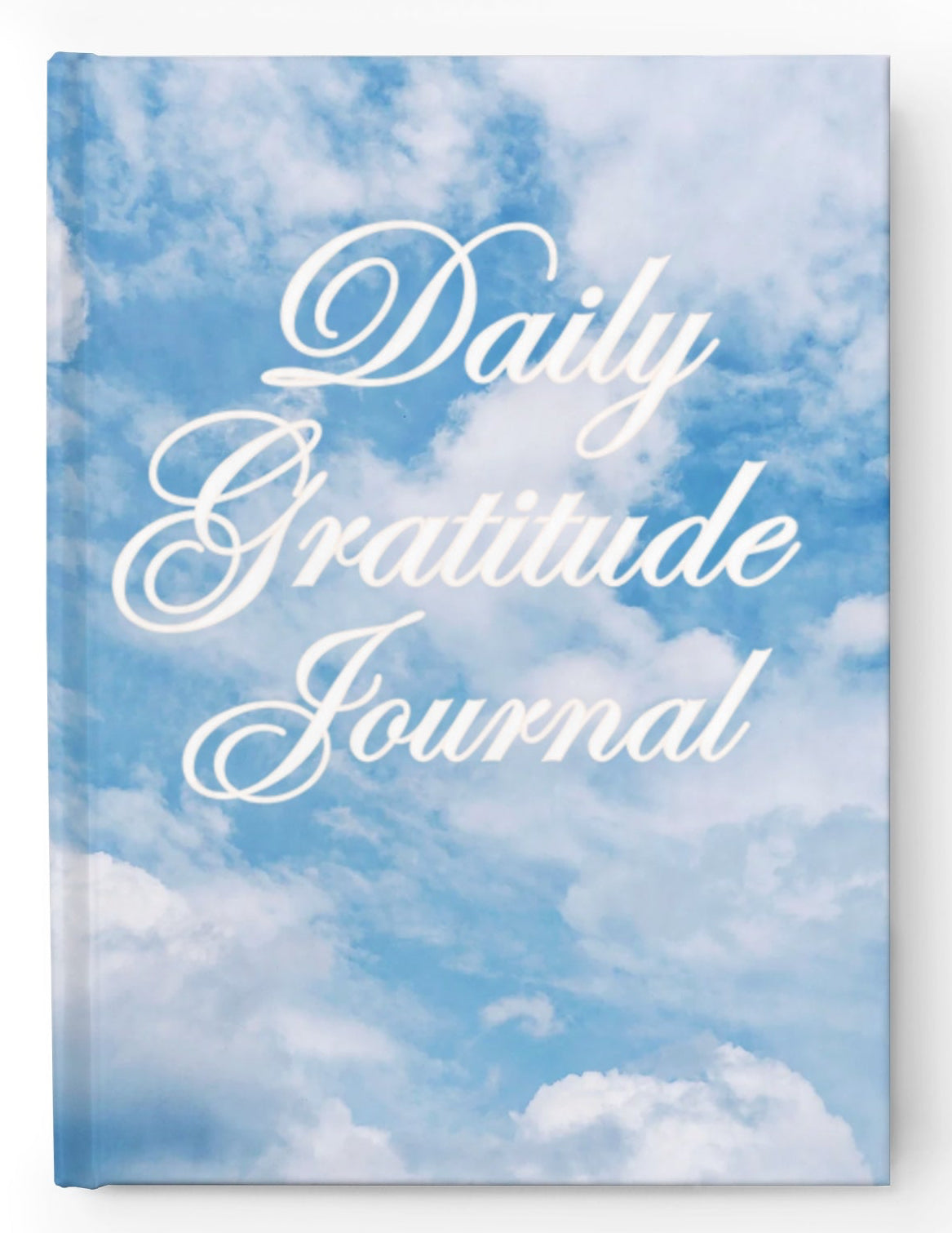 Daily Gratitude Journal with blue sky and cloud design on cover