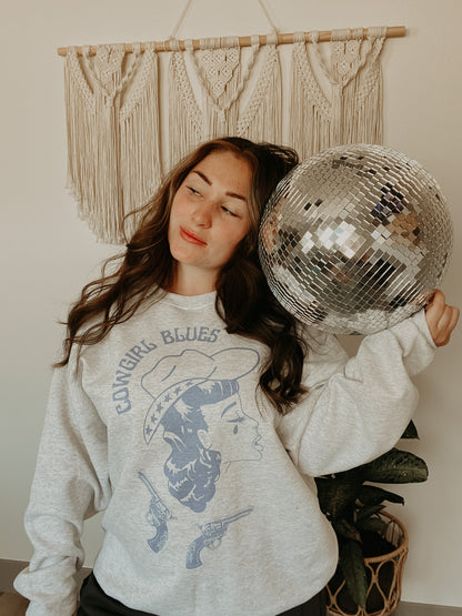 Cowgirl blues crewneck