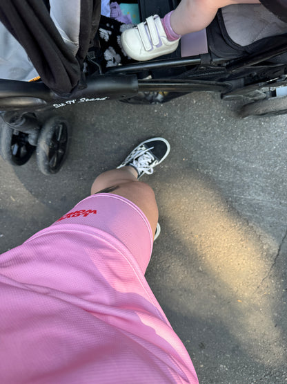 LOVE WORLD mesh shorts~hot pink