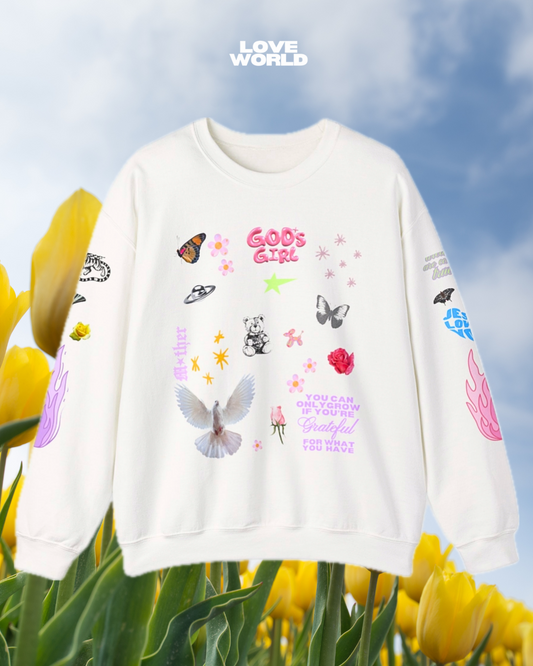 God’s Girl collage sweater