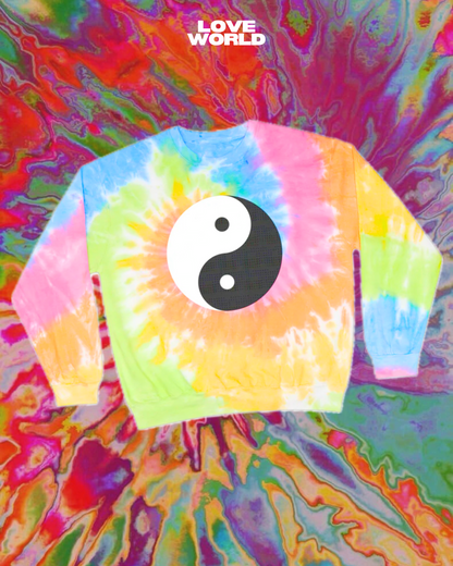 Yin Yang tie dye sweater