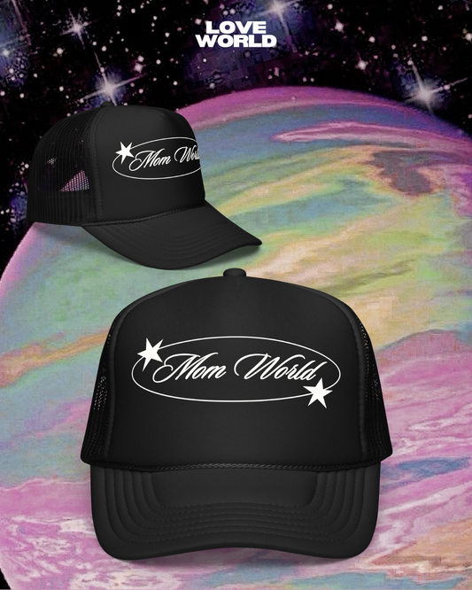 Mom World trucker hat
