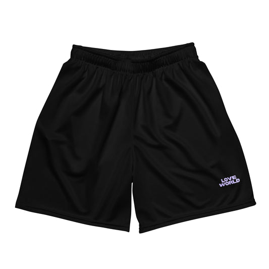 Black mesh shorts